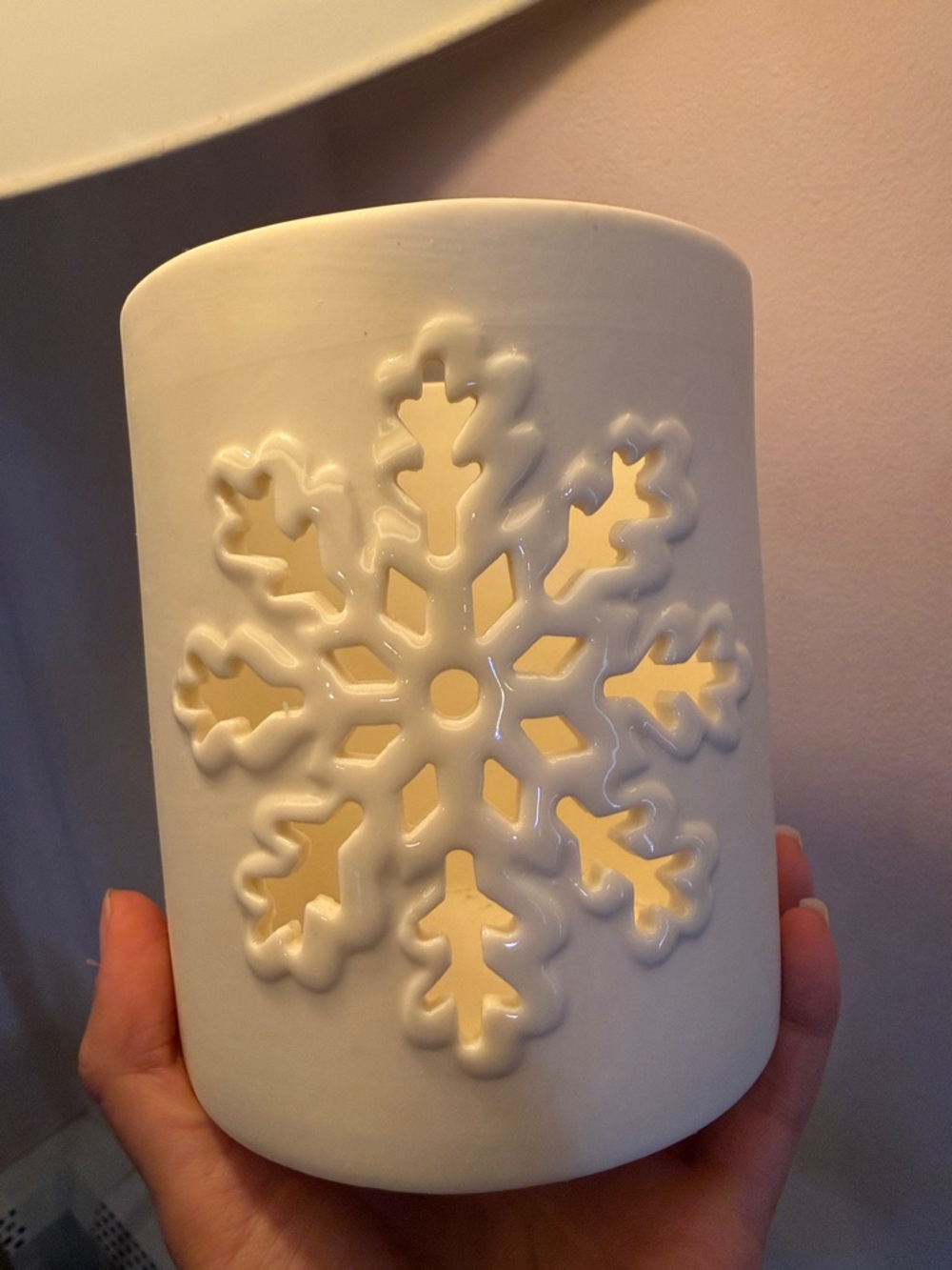 Lenox Snowflake Votive Medium with 3 Yankee Candles new in box holiday decor